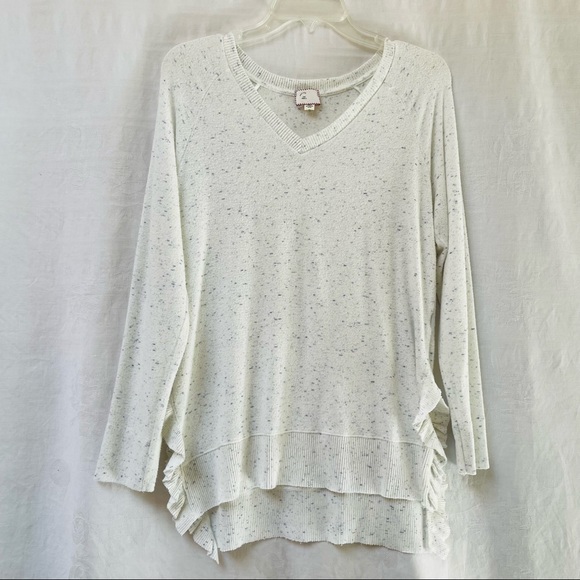 ANTHROPOLOGIE Postmark Pullover Sweater Women's Small Long Sleeves Split Hem